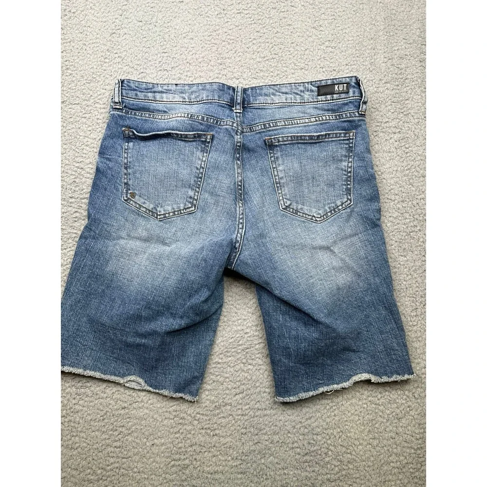 Kut from the Kloth Bermuda denim shorts sz 10 - Picture 5 of 10